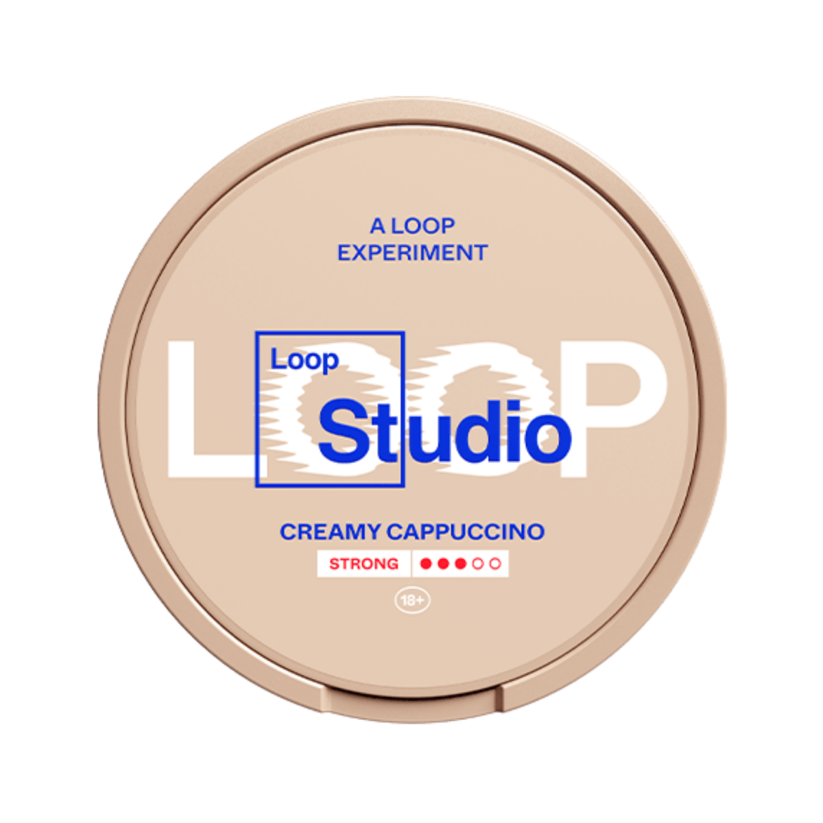 Can of Loop Creamy Cappuccino Strong - Nicotine Pouches

