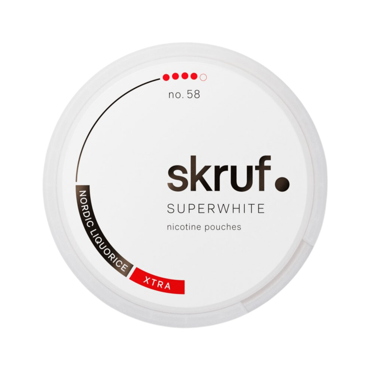 Can of SKRUF Nordic Liqourice Extra Strong - Nicotine Pouches