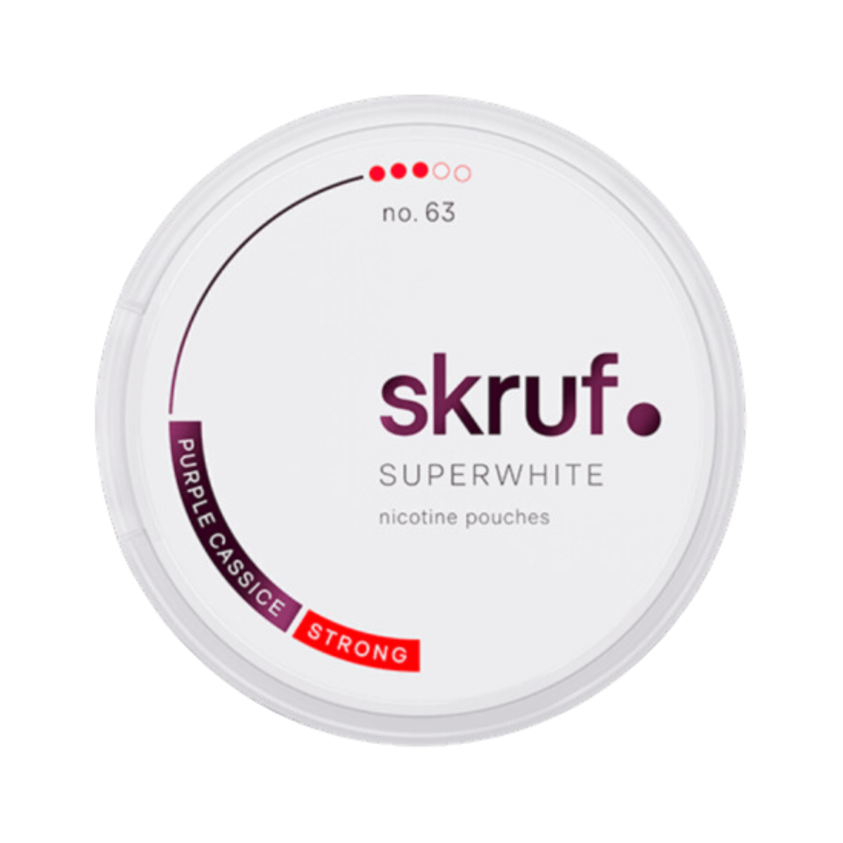 Can of Skruf Purple Cassice Strong – Nicotine Pouch

